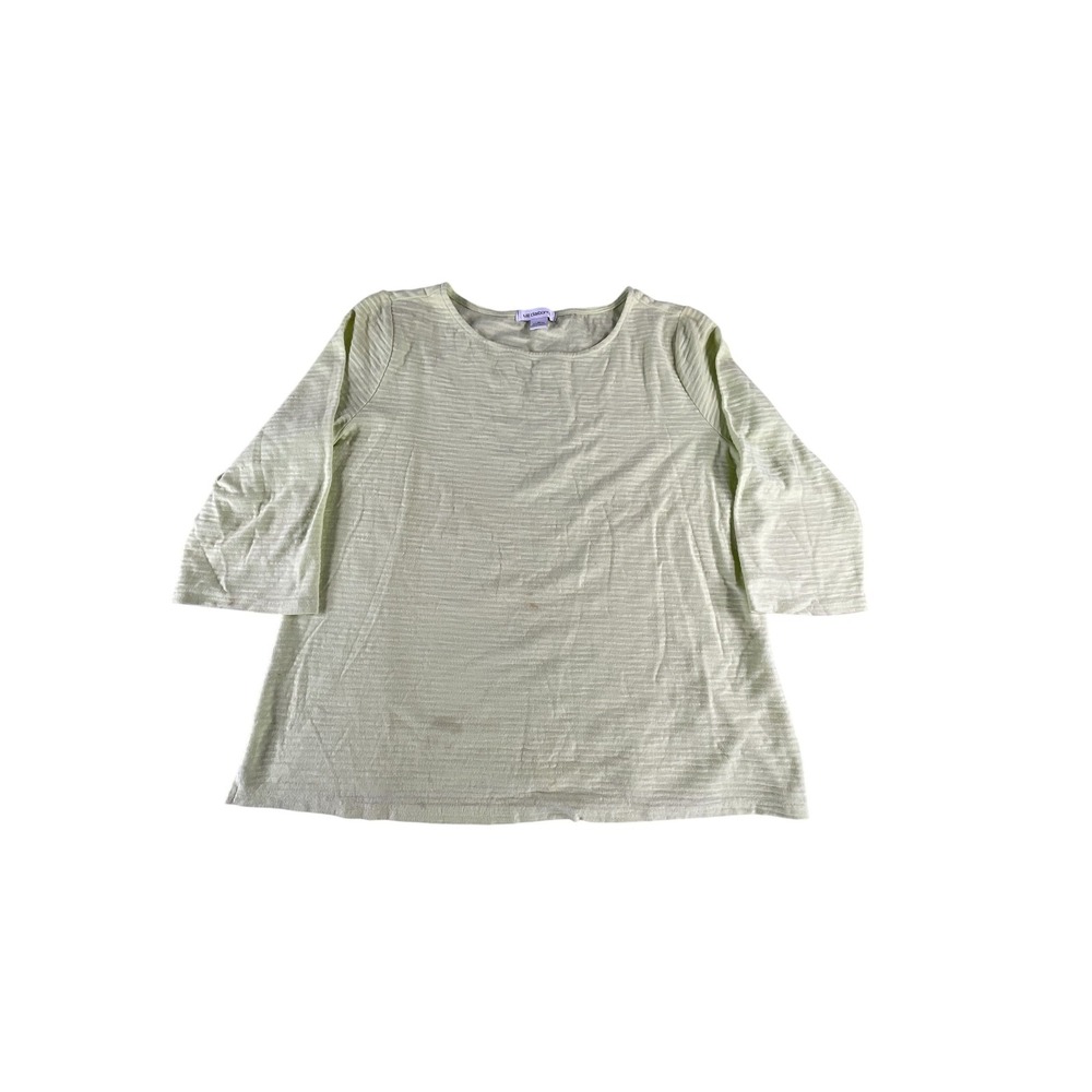 Liz Claiborne Shirt Womens XL Green 3/4 Sleeve Pullover Casual Lightweight Top